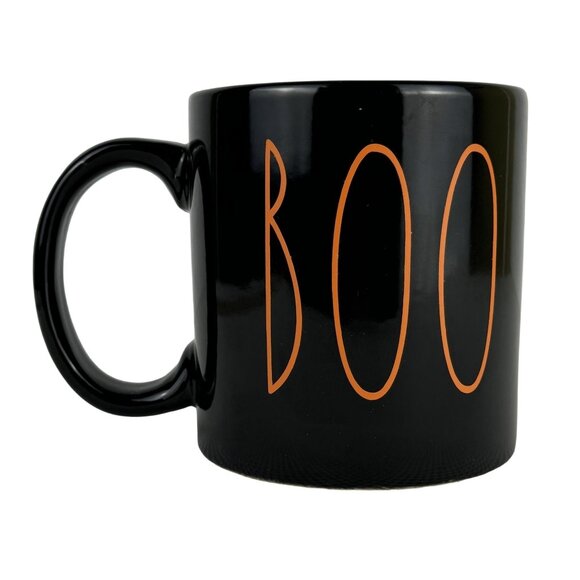 Halloween "Boo" Mug Black Ceramic Coffee Cup Halloween Decor - Picture 1 of 9